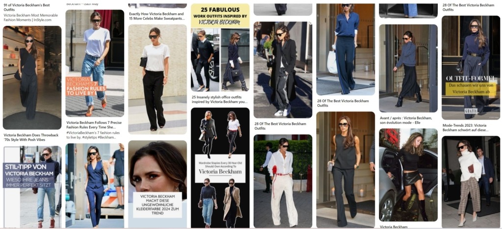 Victoria Beckham Pinterest Board