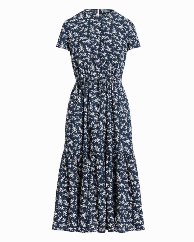 geblümtes Midi-Kleid